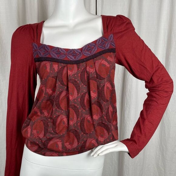 ANTHROPOLOGIE- NWT Language Los Angeles Y2K Style Top Women’s Size Small - Picture 1 of 8